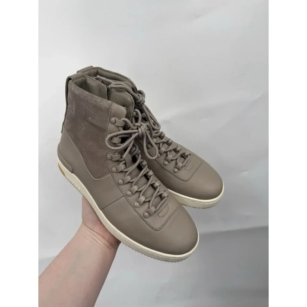 Vince Rowan‎ Toe Padded Lace Up Platform Shoe Women 6.5 Tan High Top Sneaker